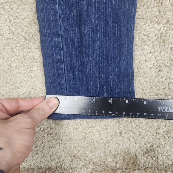 V17 Women's Size 3 4 Blue Skinny Dark Wash Cotton Blend Stretch Denim Jeans A697 - Picture 9 of 10